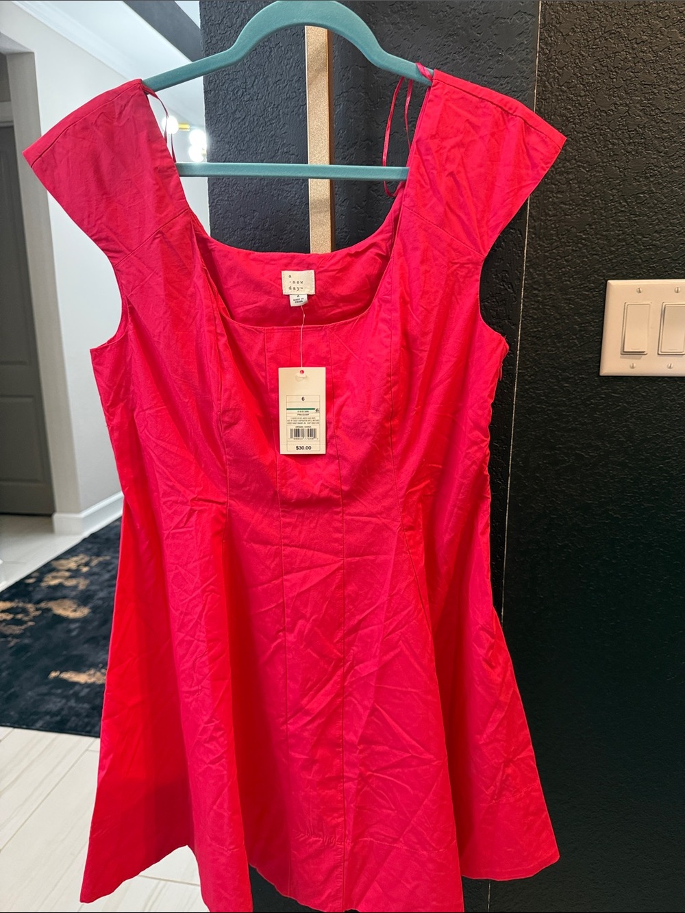 a new day Hot Pink Fit-and-Flare Dress